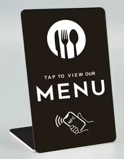 [STN-MEN-B-001] MiniStand prefabricado menu negro