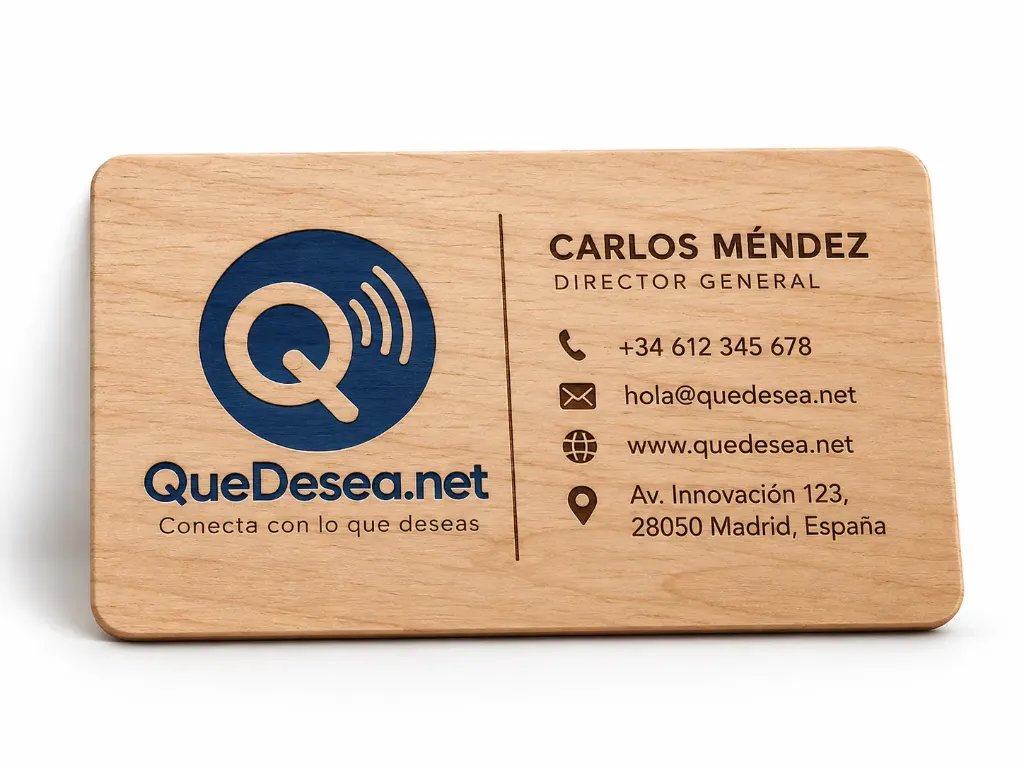 [PAC-TJT-MAD-W-001] Tarjeta visita madera personalizada