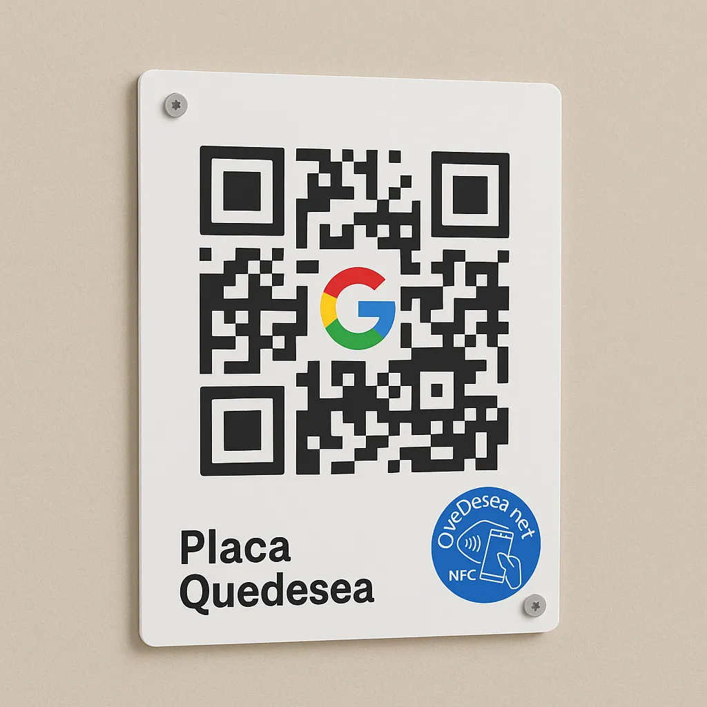 Placa pared A4 blanca personalizada